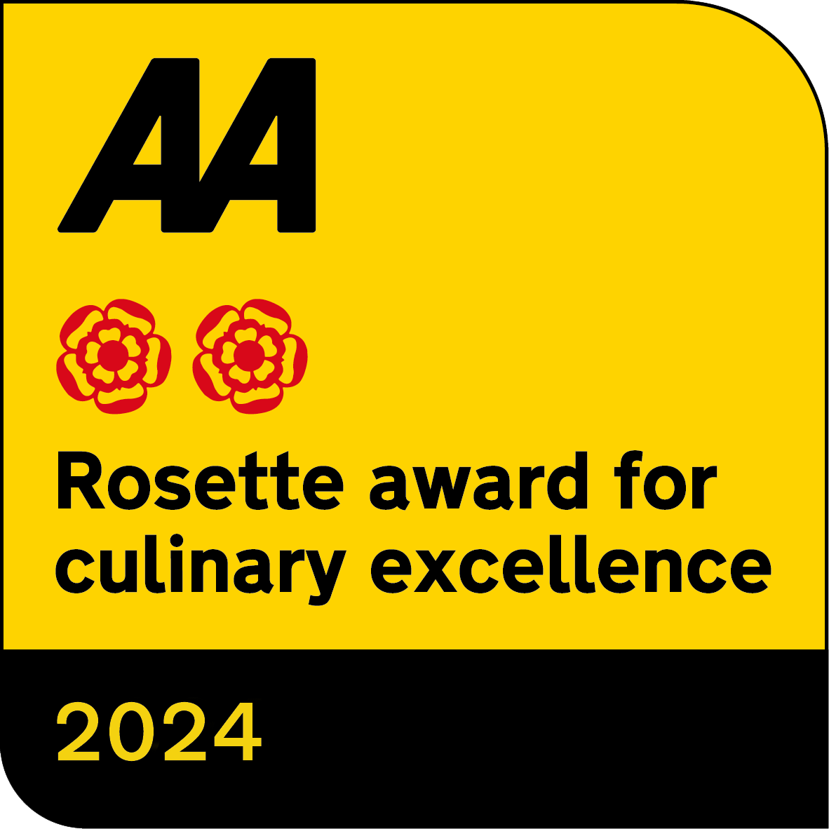 AA 2 Rosette Award For Culinary Excellence 2024